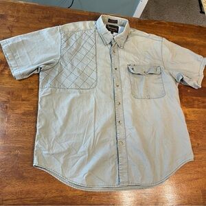 Men’s Browning tan short sleeve button down hunting fishing shirt size XL